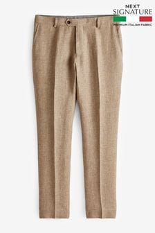 Stone Natural Signature Italian Linen Slim Fit Suit: Trousers (U95995) | 218 zł