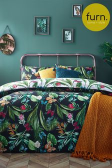 furn. Blue Azura Botanical Reversible Duvet Cover and Pillowcase Set (U96185) | €22 - €46