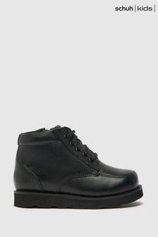 Črni usnjeni škornji za otroke Schuh Captain (U96308) | €23