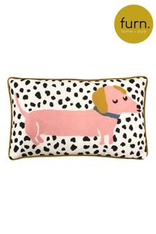 furn. White Woofers Sausage Dog Printed Cushion (U96427) | NT$890
