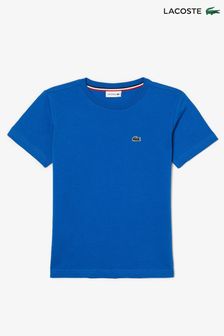 Modra otroška majica s kratkimi rokavi Lacoste Unisex Core Essentials (U96776) | €11 - €20