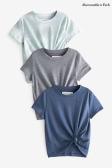Abercrombie & Fitch タイフロント Tシャツ 3 枚組 (U96838) | ￥6,360