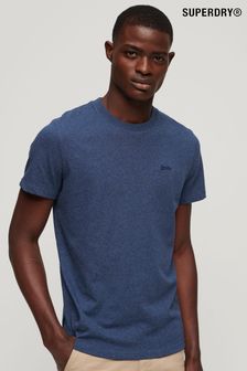 أزرق - Superdry Cotton Micro Embroidered T-shirt (U96914) | 10 ر.ع