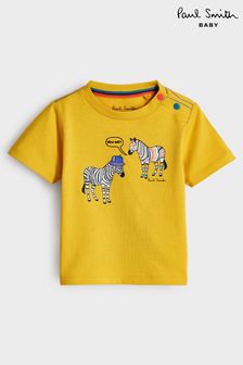 Paul Smith Baby Boys Yellow Zebra Graphic T-Shirt (U96965) | €21.50