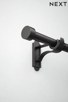Black Klick Fit Stud Finial Extendable 28mm Curtain Pole Kit (U97015) | 6,250 RSD - 8,550 RSD
