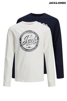JACK & JONES Blue Long Sleeve T-Shirt 2 Pack (U97889) | €27