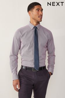Rust Brown/Blue Navy Slim Fit Single Cuff Shirt And Tie Pack (U98017) | €24