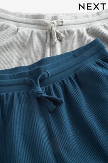Grey/Blue Textured Lightweight Shorts 2 Pack (U98231) | €28