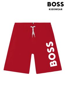 Красный - Пляжные шорты с логотипом Boss (U99089) | €65 - €77