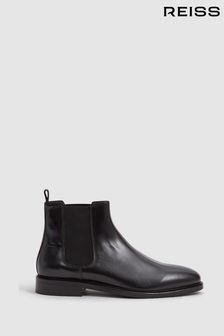 Reiss Black Tenor Leather Chelsea Boots (U99254) | €285