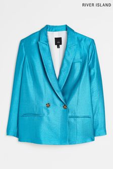 River Island Strukturierter Blazer, Blau (U99455) | 57 €