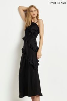 River Island Black Printed Slip Dress (U99533) | €32