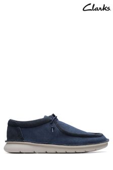 Clarks Blue Canvas Colehill Easy Shoes (U99697) | 220 zł