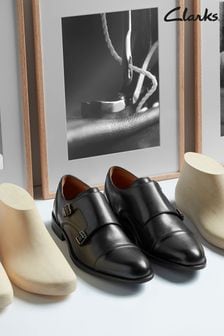 Clarks Black Leather Craft Arlo Limit Shoes (U99699) | €114