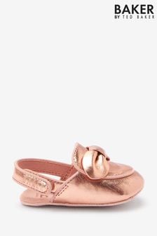 Baker by Ted Baker Rose Gold Loafer Bow Padders (U99886) | AED98