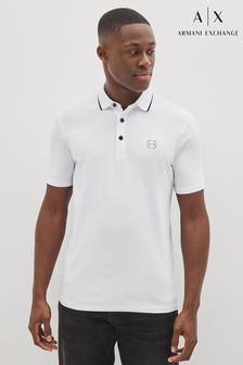 Белый - Рубашка поло с контрастной отделкой Armani Exchange (U99896) | €93