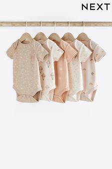 素色 - 嬰兒短袖連身衣 5 件組 (UVW115) | NT$750 - NT$840