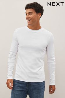 White Muscle Fit Long Sleeve T-Shirt (UWB991) | €6