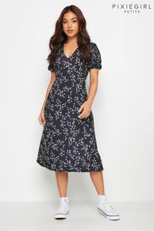 Niebieski - Pixiegirl Petite Abstract Spot Print Midi Tea Dress (V69742) | 215 zł