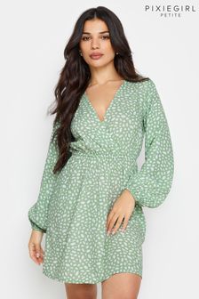 Зеленый - Платье для миниатюрных с запахом Pixiegirl (W37465) | €45