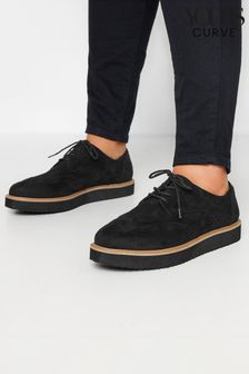 Yours Curve Faux Suede Derby Shoe In Extra Wide Eee Fit (W53457) | €52