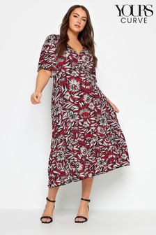 Yours Curve Red Angel Sleeve Midi Dress (W55961) | €47