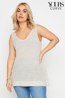 Yours Curve Cream Knitted Vest Top (W88132) | €30