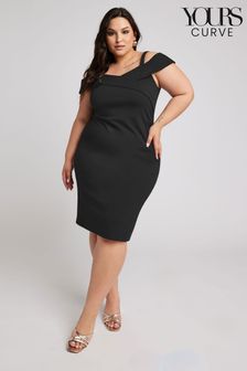Yours Curve Black Bardot Shift Dress (W92521) | $110