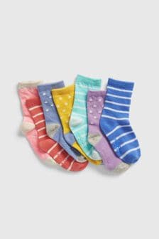 Stripe Star Crew Socks 7-Pack