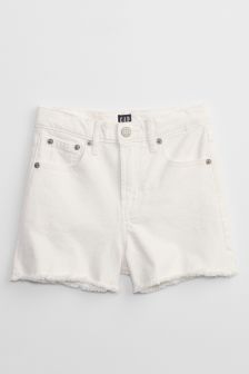High Rise Mom Jean Shorts with Washwell