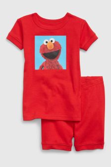 Sesame Street Organic Cotton Elmo Print Pyjama Short Set