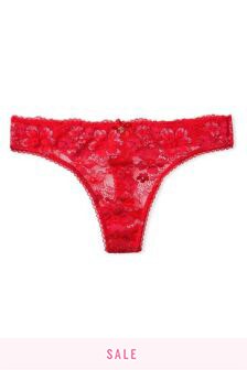 Victoria's Secret Shimmer Lace  Micro Thong Panty