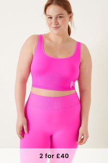 Victoria's Secret PINK Seamless Lightly Lined Scoop Neck Sports Crop