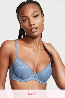 Victoria's Secret Lightly Lined Smooth Iridescent Lace Demi Bra