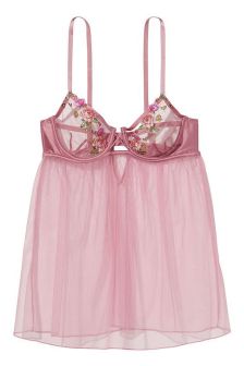 Victoria's Secret OpenCup Floral Embroidered Babydoll