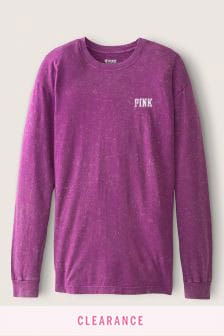 Victoria's Secret PINK Unisex Long Sleeve Campus T-Shirt