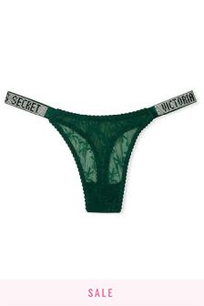 Victoria's Secret Logo Shine Strap Thong Panty
