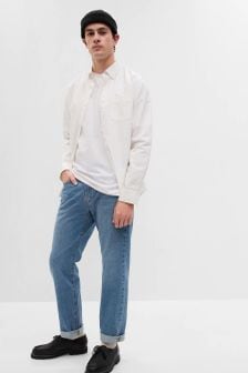 Straight Jeans With Washwell