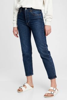 High Rise Cheeky Straight Jeans With Washwell