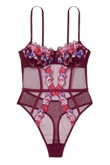 Victoria's Secret Wicked Floral Embroidery Balconette Teddy