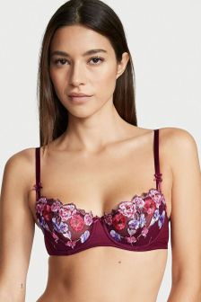 Victoria's Secret Wicked Unlined Floral Embroidery Balconette Bra