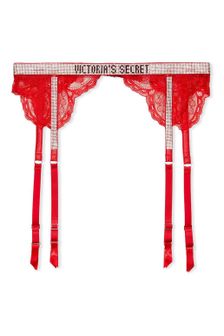 Victoria's Secret Shine Strap Lace Garter Belt