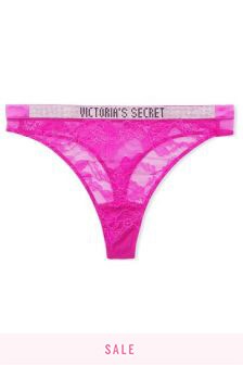 Victoria's Secret Shine Strap Lace High Leg Thong Panty