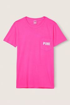 Victoria's Secret PINK Cotton Short Sleeve Campus T-Shirt