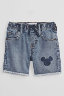 Disney Mickey Mouse Denim Pull-On Shorts