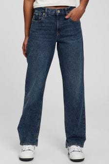 Mid Rise 90s Loose Jeans with Washwell