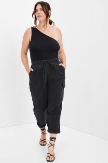 High Rise Pleated Cargo Trousers