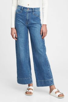 Sky High Wide-Leg Jeans With Washwell