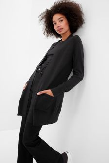 Long Open-Front Cardigan