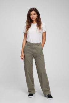 Loose Khaki Trouser with Washwell